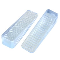 Home Door Securely Rubber Wedge Doorstop Stopper Clear 2pcs