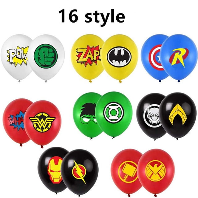 32PCS Superhéroe Globo de látex Decoraciones para fiestas League of Legends Globos Vengadores