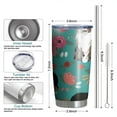 thumbnail image 6 of 20 Oz Australian Shepherd Floral Coffee Tumbler Double Wall Insulated Stainless Steel Water Bottle | Metal Reusable Thermoses Flask with Cup Cap | Leak & Sweat Proof with Anti-Dust Lid, 6 of 7