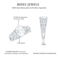 thumbnail image 5 of Rosec Jewels Oval Lab Grown Diamond Filigree Engagement Ring - 1 Ct Diamond - EF-VS Grade, 14K White Gold, US 8.00, 5 of 8