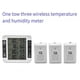 thumbnail image 5 of Hygrometer 100M Wireless Digital Indoor Outdoor Thermometer with 3 Sensors Hygrometer Weather Station for Home & Office, 5 of 5
