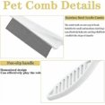 thumbnail image 3 of Multifunctional Pet Hair Comb, Anti-Stain, Dog Lice Comb, Cat Flea Brush, Suitable for Small Dogs, Puppies, Steel Tooth Comb, 3 of 5