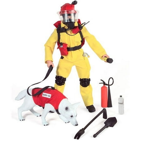 GI JOE SEARCH & RESCUE TEAM WITH SEARCH DOG 12"