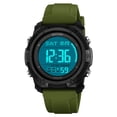 thumbnail image 6 of Oversized Large Digital Electronic Watch with Luminous Display, Waterproof Casual Sports Wristwatch for Men Women, Multifunctional with Date Alarm Stopwatch, Adjustable Silicone Strap, 6 of 9