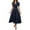 Blue, variant on MIXUE Summer Dresses for Women Solid Color V Neck Short Puff Sleeve High Waist Slim Wedding Guest Formal Evening Party Maxi Dress Daily-Wear,Brown,S