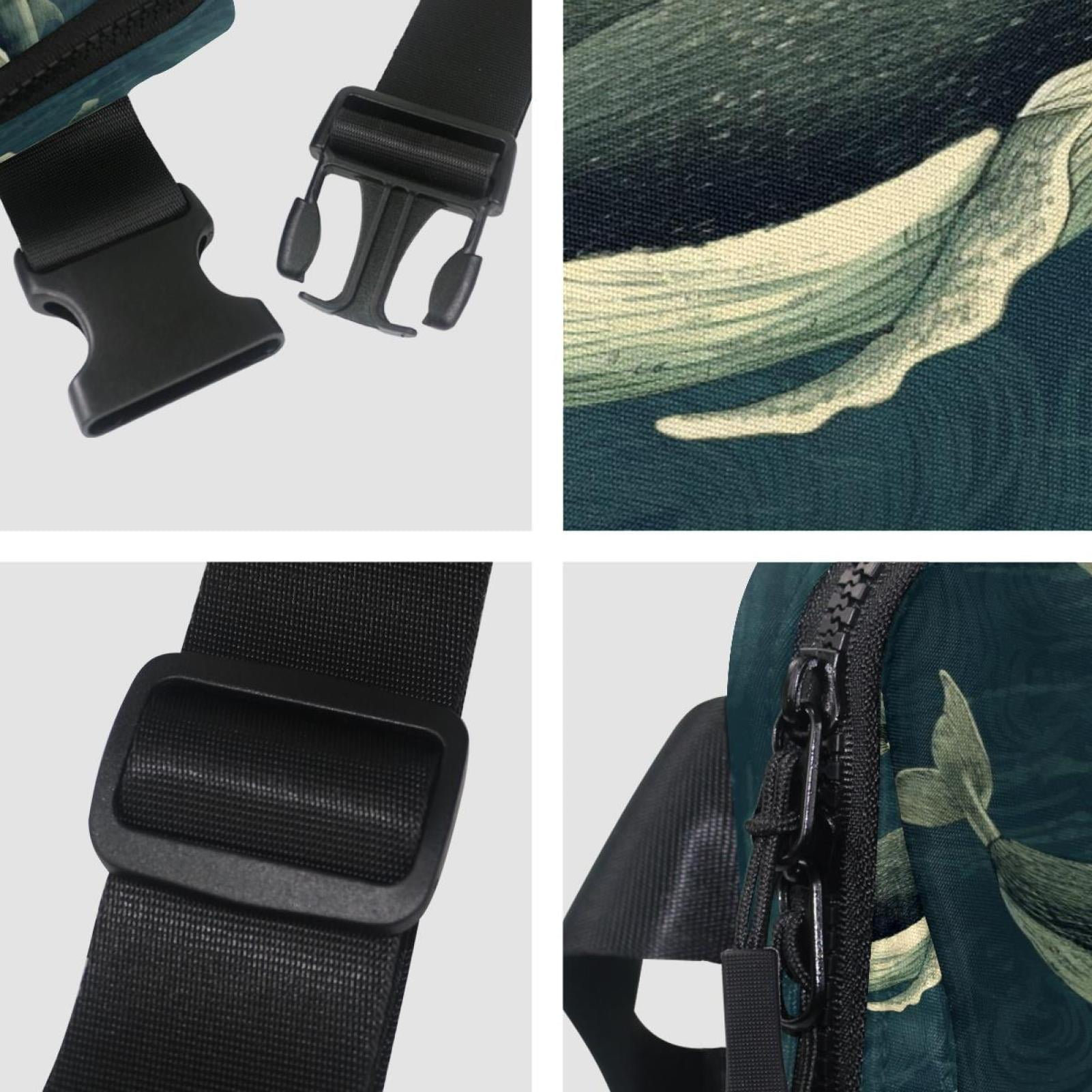 Whale Cross Body Bag Waist Packs Fanny Pack Lightweight Adjustable Extension Strap Unisex