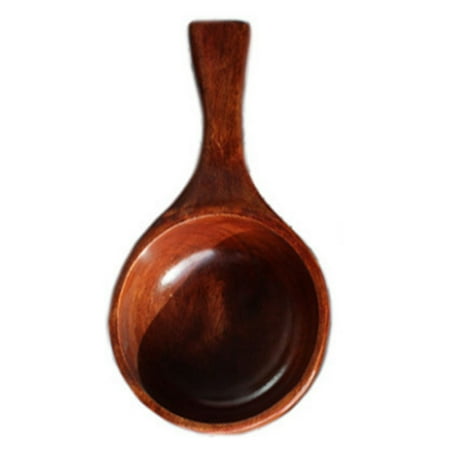 

Wooden Spoon with Handle Soup Spoon Kimchi Bowl Outdoor Bowl Rice Spoon Fruit Salad Mixing Bowl L