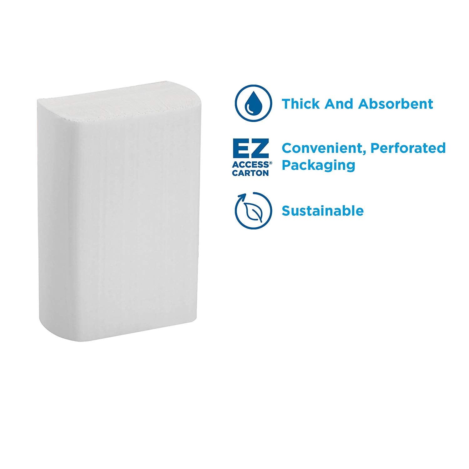 Georgia-Pacific Professional Series Premium 1-Ply Multifold Paper Towels by GP PRO 8 Packs Per Case Georgia-Pacific 250 Towels Per Pack 2212014 White