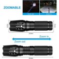 thumbnail image 5 of Linterna LED Antorcha táctica militar Antorchas Linterna de enfoque ajustable de lúmenes potentes súper brillantes (negro), 5 of 5