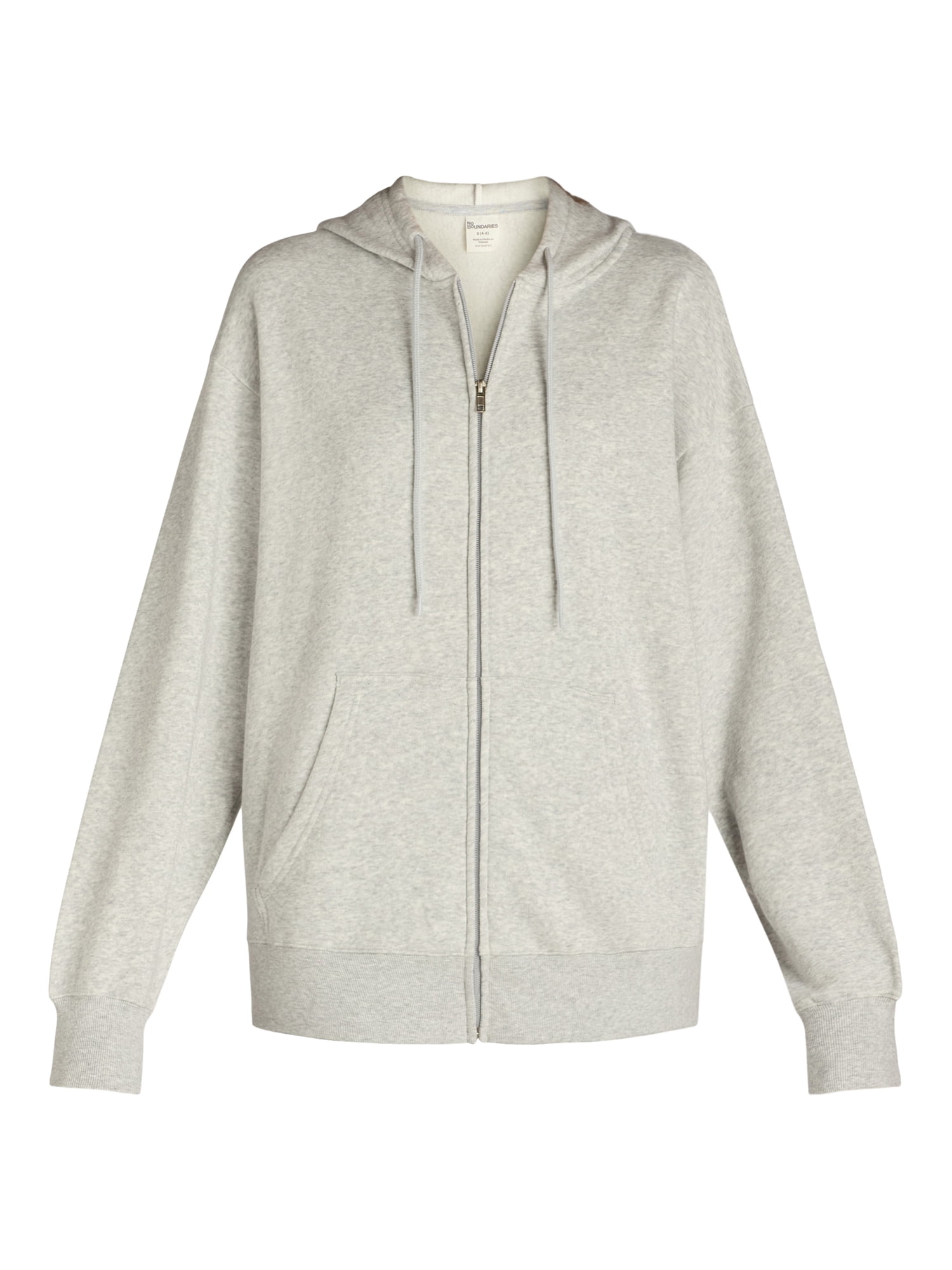 No Boundaries Oversized Zip Hoodie, Women’s