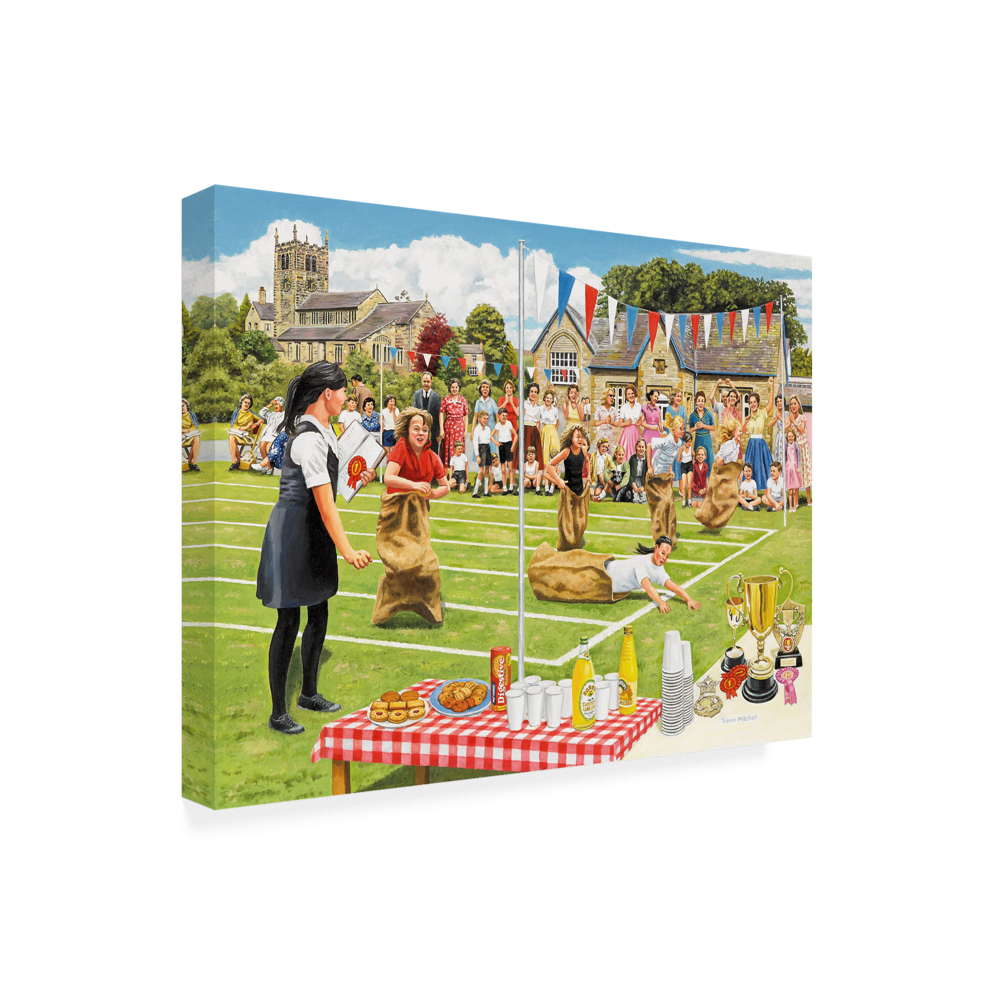 Trademark Fine Art 'School Sports Day' Canvas Art by Trevor Mitchell