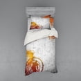 thumbnail image 2 of Ambesonne Grey Bedding Set 4 Pcs, Street Sport Passion, Queen, Charcoal Orange, 2 of 3