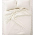 thumbnail image 4 of White Pom Pom Duvet Cover Fringed Cotton Cover Full Queen, 86"Wx90"L, 4 of 5