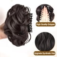 thumbnail image 3 of Extensions de Cheveux Synthétiques Chignon Désordonné Pince à Cheveux Ondulée Bouclée Queue de Cheval Postiche, 3 of 6