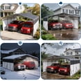thumbnail image 6 of 20x20FT Metal Carport w/Led Light,Outdoor Portable Car Garage,Removable PE Sidewalls,Reinforced Base & Galvanized Steel Roof, Outdoor Car Port Canopy Shelter for Boats, Full-Sized Pickup Trucks, 6 of 6