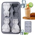 thumbnail image 1 of Molde de Hielo 3D con Forma de Gato Lindo de Silicona Flexible Libre de BPA para Whisky Cócteles y Regalos Originales, 1 of 5