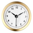 thumbnail image 2 of 2.4in Classic Clock Insert Movement Wall Clock Gold Bezel Living Room, 2 of 8