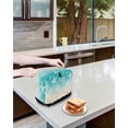 thumbnail image 3 of Teal Beige Ombre Coastal Small Toaster Cover 2 Slice, Kitchen Appliance Covers, Nautical Beach Starfish Coral Summer Toaster Oven Cover with Loop, Bread Machine Cover Polyester Dust Cover Protection, 3 of 4