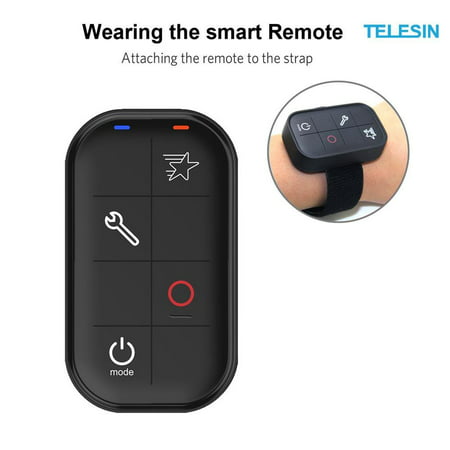 TELESIN WIFI Remote Controller Smart Wireless Camera controller for GoPro Hero6 Hero5 / 4/3 Cameras with Charging Cable and Wrist