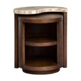 thumbnail image 3 of Bowery Hill Modern Stone Top Nesting End Table Set in Burnt Umber, 3 of 7