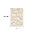 thumbnail image 2 of HomeRoots 6' X 9' Ivory And Grey Geometric Power Loom Stain Resistant Area Rug, 2 of 9