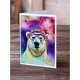 thumbnail image 2 of Hippie Animal Polar Bear Greeting Cards Pack of 8 7 in x 5 in, 2 of 3