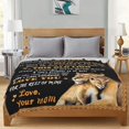 thumbnail image 4 of To My Son Blanket from Mom Love Letter Lion Son Gifts Soft Cozy Personalized Flannel Throw Blankets Fits Couch 50"x40", 4 of 5