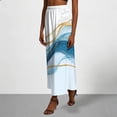 thumbnail image 5 of SAWOBUUN Womens Ombre Satin Maxi Skirt Elastic Waist Silky Bodycon Long Skirt Casual Summer Skirt, 5 of 7