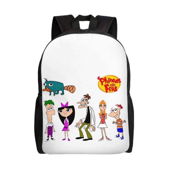Phineas And Ferb Backpack Laptop Backpack For Women 3d Printing Large Capacity Casual Daypack