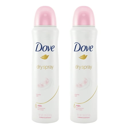 (2 Pack) Dove Dry Spray Powder Soft Antiperspirant Deodorant, 3.8 (Best Women's Spray Deodorant)