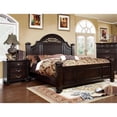 thumbnail image 6 of FOA Damos 2pc Dark Walnut Solid Wood Bedroom Set - King + Nightstand, 6 of 13