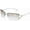 White Frame/White Lens, variant on Stylish Rimless Frameless Rectangle Sunglasses for Women