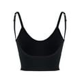 thumbnail image 3 of Gustave Women Cami Bras Seamless Padded Yoga Bralettes Wirefree Workout Sports Bra Comfort Camisole Spaghetti Strap Crop Tops "Black", 3 of 10