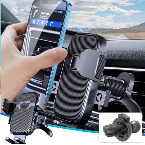 Xihbxyly Artículos En Liquidación Soporte Universal para Teléfono Móvil de Coche Conventilación para La Cabeza, Pantalla Horizontal y Vertical, Clip Automático, Soporte de Navegación Sólida para Coch