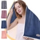 thumbnail image 1 of Paño absorbente suave, toalla de vellón de alta densidad, tela gruesa y suave, diseño compacto, para baño, secado rápido, ideal para viajes, uso doméstico, calidad de spa., 1 of 8