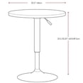 thumbnail image 4 of Atlin Designs Table de Pub en Métal Contemporain à Plateau Rond et Base Pivotante en Chrome, 4 of 4