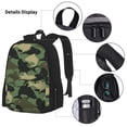 thumbnail image 3 of Disketp Camouflage Shark Mochila Estampada de Gran Capacidad con Lonchera y Estuche, Set de 3 Piezas para Estudiantes, 3 of 7