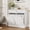 White | Double, variant on Tilt-Out Laundry Hamper Cabinet, 10 Gal Storage with Drawer, Hidden Wood Hamper, Natural