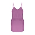 thumbnail image 5 of Einccm Women's Casual Summer Dress Sleeveless V Neck Adjustable Strap Tie Waist Midi Dress with Pockets Solid Color Flowy Lightweight Comfortable Outfit for Beach Vacation Work Daily Wear, 5 of 5