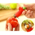 thumbnail image 3 of Fresa, Patata, Piña, Zanahoria, Tomate, Descorazonador de Cerezas, Cortador de Frutas, Cortador de Tallos, Herramientas de Excavación para Quitar Tallos de Frutas Quitar Núcleos LingWen 9024736122622, 3 of 4