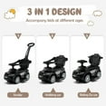 thumbnail image 5 of OLAKIDS 4 in 1 Ride on Push Car, Toddlers Stroller Sliding Walking Toy with Horn, Music, Lights, Removable Guardrails and Handle, Underneath Storage, Baby Foot-to-Floor Walker for Boys Girls (Black), 5 of 10