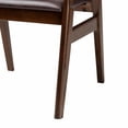 thumbnail image 5 of Baxton Studio Cleo Faux Leather and Dark Brown Wood 2-Piece Dining Chair Set, 5 of 10