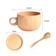 thumbnail image 5 of Good Carved Beautiful Coffee Cup Wood Natural Food-grade Milk Cup for Home, 5 of 8