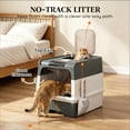 thumbnail image 4 of Compact Fully Enclosed Cat Litter Box, Front-Entry Top-Exit Design, Dual Deodorizer Slots, Slide-Out Tray with Scoop, Privacy Litter Box for Cats Up to 9 lbs, 4 of 8