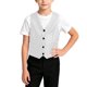 thumbnail image 4 of Odeerbi Chaqueta de Traje de Niños Con Cuello En V Chaqueta de Botón Con Bolsillos Chaqueta de Vestido Formal Para La Fiesta de Boda, 4 of 7
