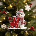 thumbnail image 4 of SPOORYYO Christmas Tree Ornament Hanging Decor, Acrylic Christmas Decoration Pendant with Hanging Rope for Tree, Wreath, Wall and Holiday Display, STYLE W, 4 of 7