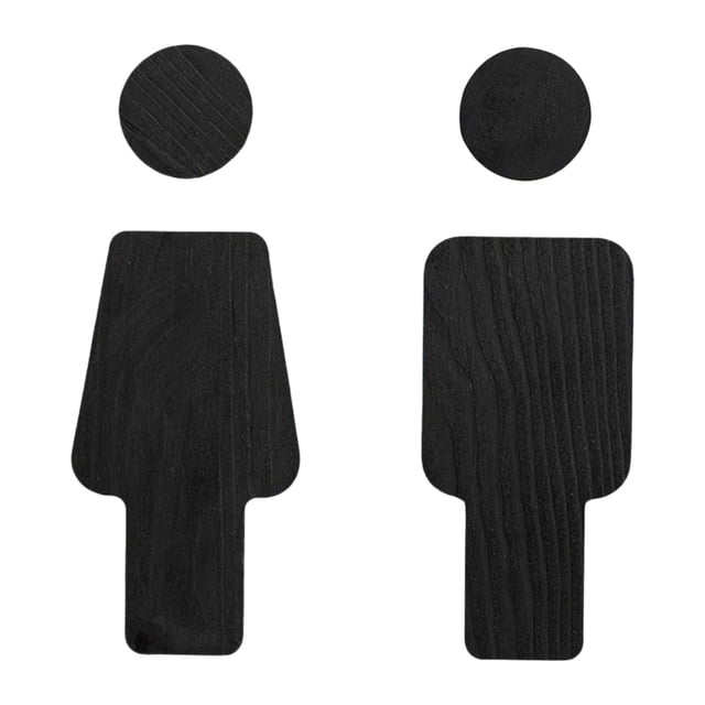 Letreros para baños de hombres y mujeres Letreros para baños Decoración de madera resistente Letreros de madera para baños para restaurantes Lugares