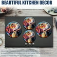 thumbnail image 6 of Electric Stove Burner Covers,4 Pcs Round Gas Burner Cover,8 and 10 Inch,Canine in Dreamy Colorscape, 6 of 7