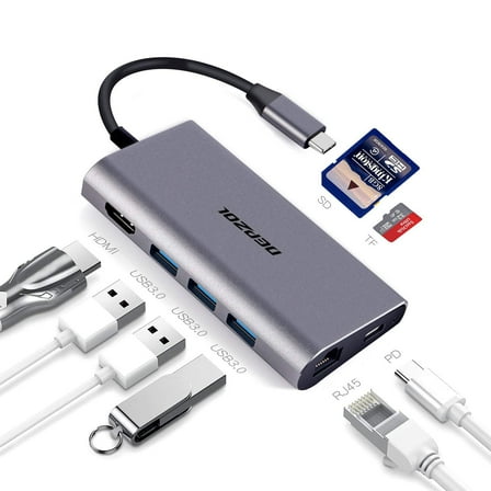 USB C Hub, Type C Adapter 8-in-1