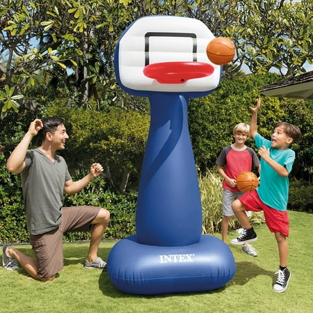 Intex Inflatable Shootin’ Hoops Set with Two Inflatable Balls